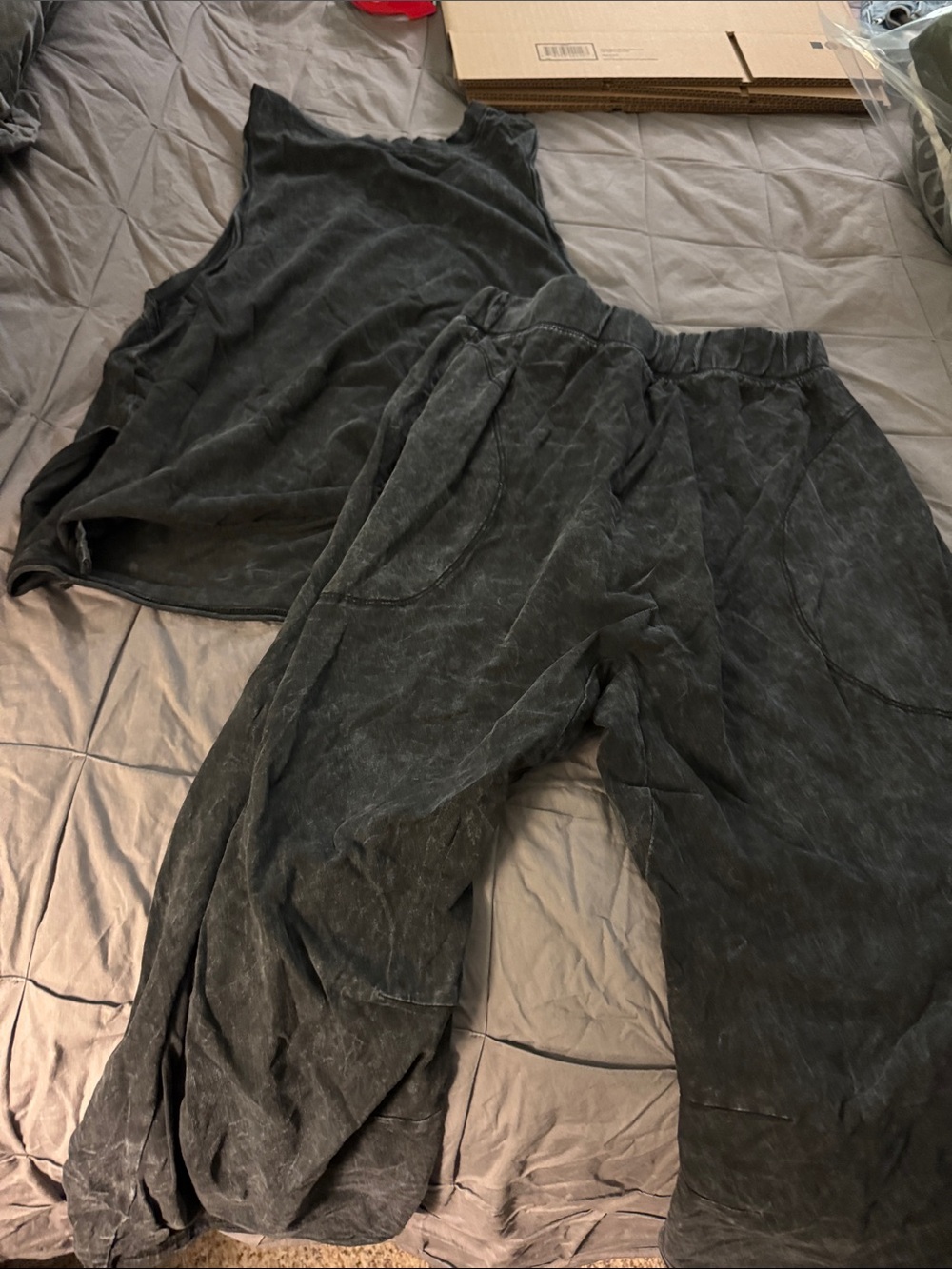 FP Movement by Free People Black Washed Track Joggers